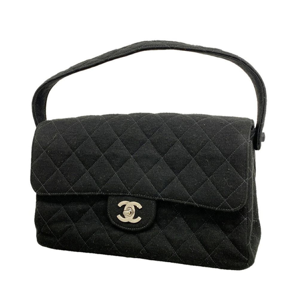 Chanel Matelassé Double-Faced Cotton Handbag, Black, Women's